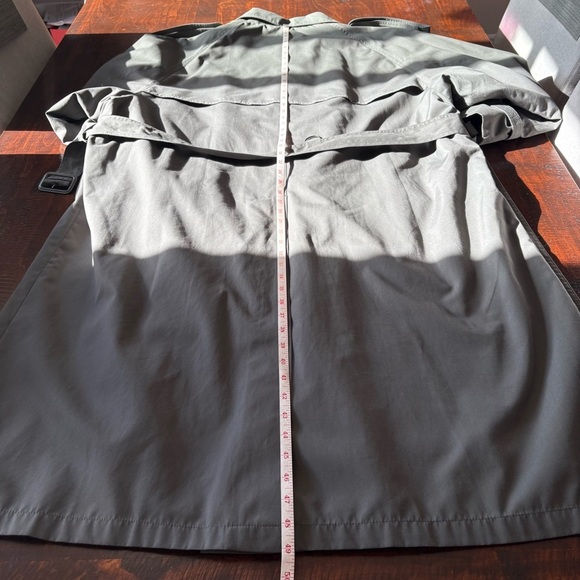 Jones New York Trench Coat Wool Liner Green Grey Size 46R - Picture 14 of 15